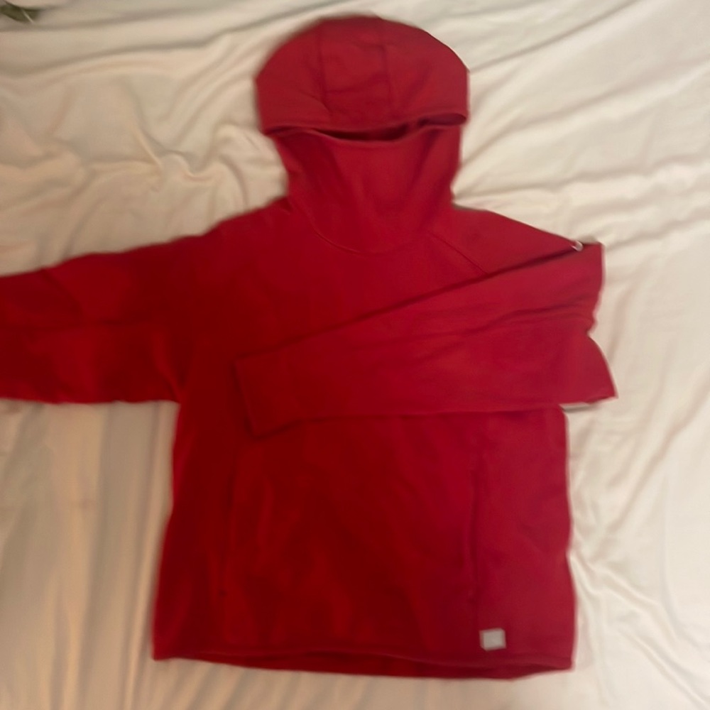 Red Nike cowl neck hoodie